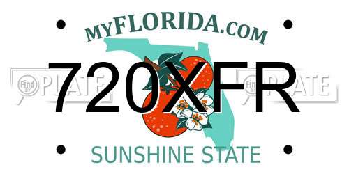 720XFR Florida License Plate