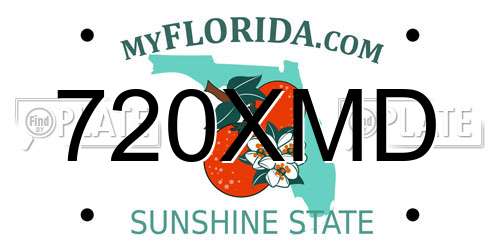 720XMD Florida License Plate