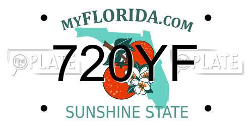 720YF Florida License Plate