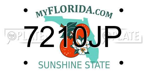 7210JP Florida License Plate