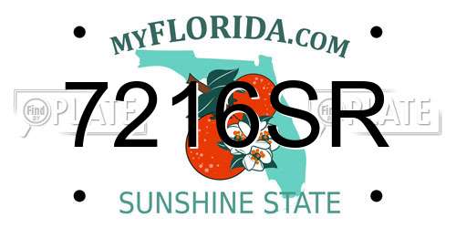 7216SR Florida License Plate