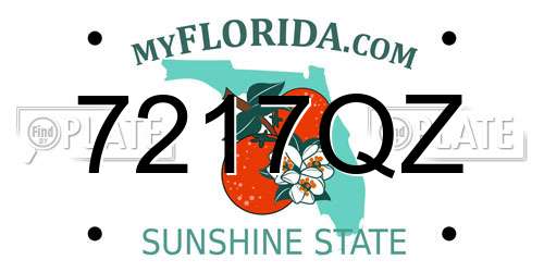 7217QZ Florida License Plate
