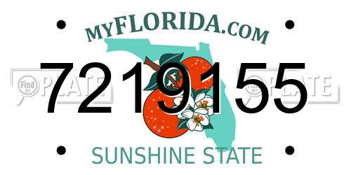 7219155 Florida License Plate