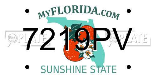 7219PV Florida License Plate