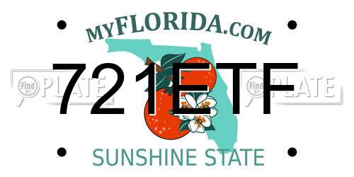 721ETF Florida License Plate
