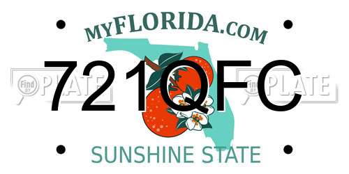 721QFC Florida License Plate