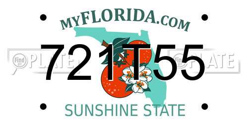 721T55 Florida License Plate