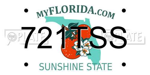 721TSS Florida License Plate