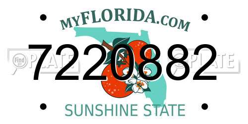 7220882 Florida License Plate