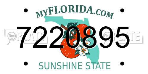 7220895 Florida License Plate