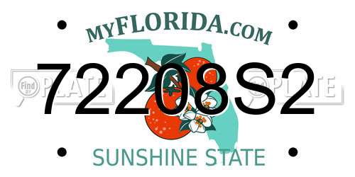 72208S2 Florida License Plate