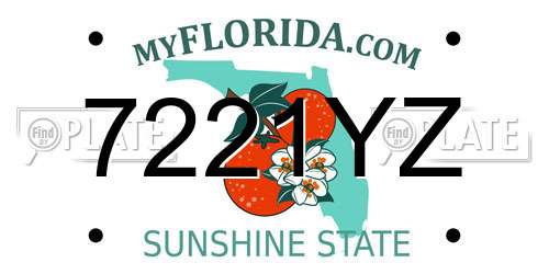 7221YZ Florida License Plate