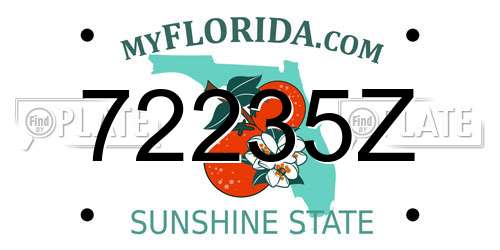 72235Z Florida License Plate