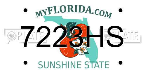 7223HS Florida License Plate