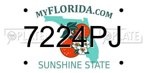 7224PJ Florida License Plate