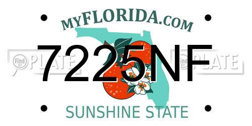 7225NF Florida License Plate