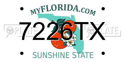7226TX Florida License Plate
