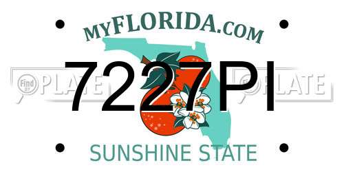 7227PI Florida License Plate