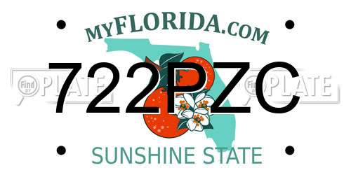 722PZC Florida License Plate
