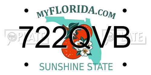 722QVB Florida License Plate