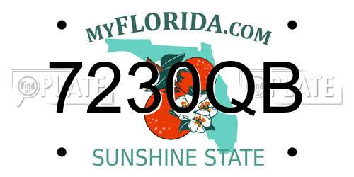 7230QB Florida License Plate