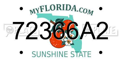 72366A2 Florida License Plate