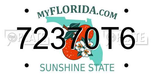 72370T6 Florida License Plate