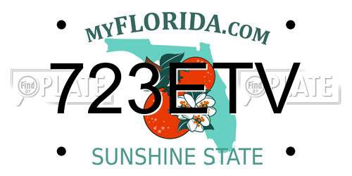 723ETV Florida License Plate