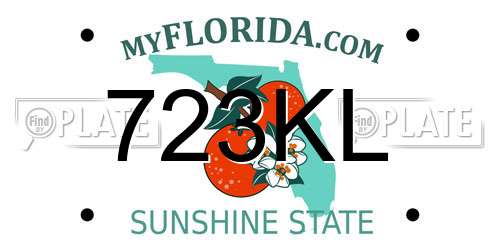723KL Florida License Plate