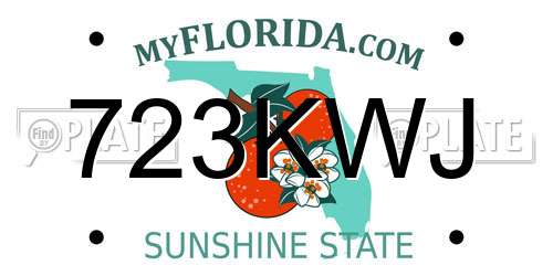 723KWJ Florida License Plate