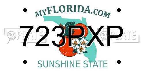 723PXP Florida License Plate