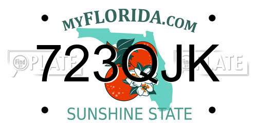 723QJK Florida License Plate