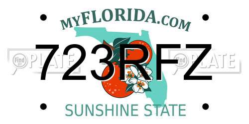 723RFZ Florida License Plate