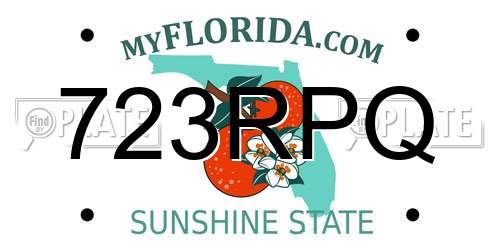 723RPQ Florida License Plate