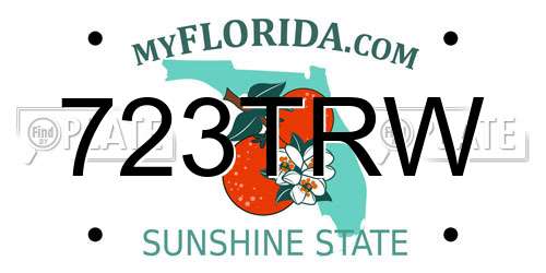 723TRW Florida License Plate