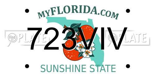 723VIV Florida License Plate