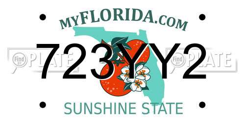 723YY2 Florida License Plate
