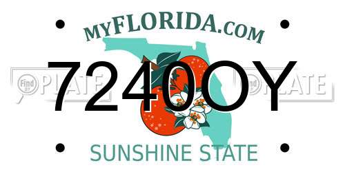 7240OY Florida License Plate