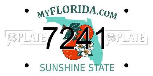 7241 Florida License Plate