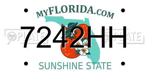 7242HH Florida License Plate