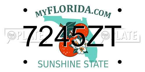 7245ZT Florida License Plate
