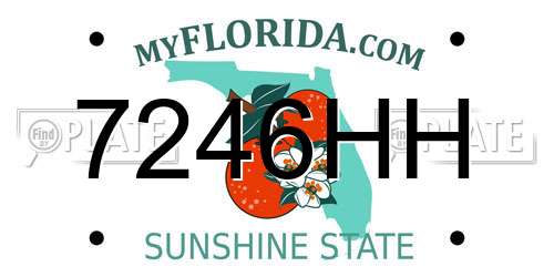 7246HH Florida License Plate