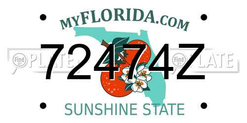 72474Z Florida License Plate