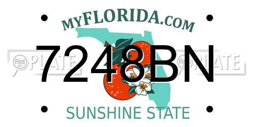 7248BN Florida License Plate