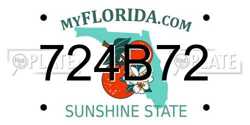 724B72 Florida License Plate