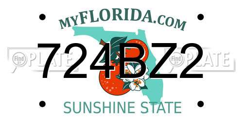 724BZ2 Florida License Plate