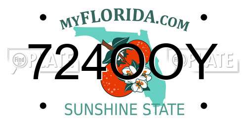 724OOY Florida License Plate