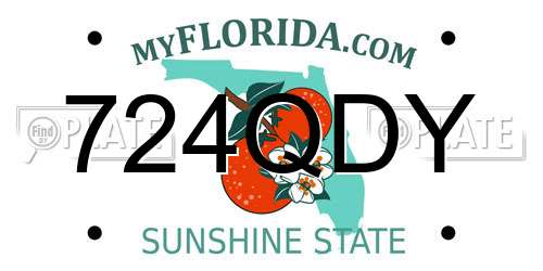 724QDY Florida License Plate