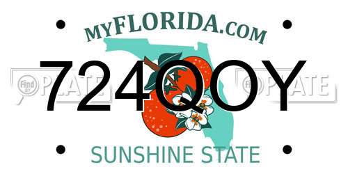 724QOY Florida License Plate