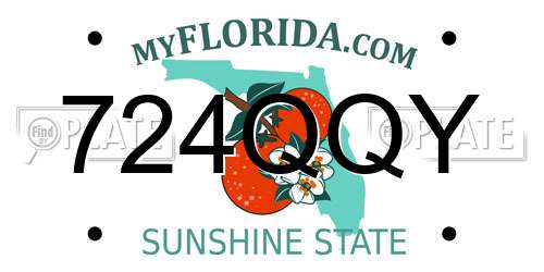 724QQY Florida License Plate